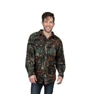 TrailCrest by Treel Men's Camo Fleece‎ Button Up Hunting Shirt NWOT size M
